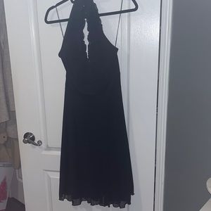 Black Le Chateau halter top dress. Including sequence shoulder/arm cover
